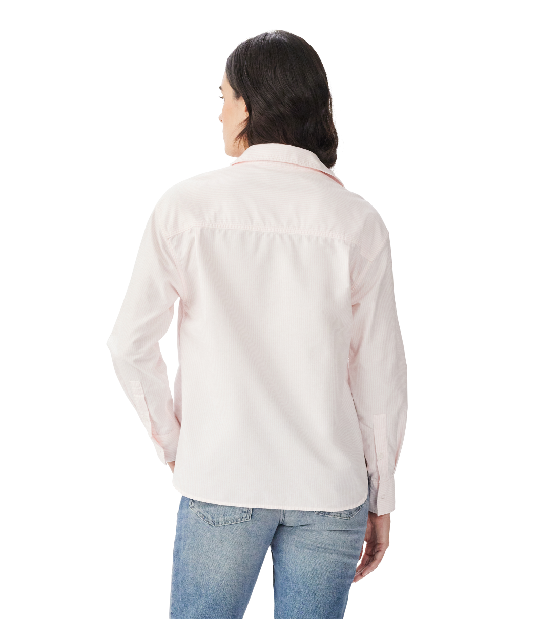 R.M.Williams - Hopeland Oxford Stripe Shirt - Pink White
