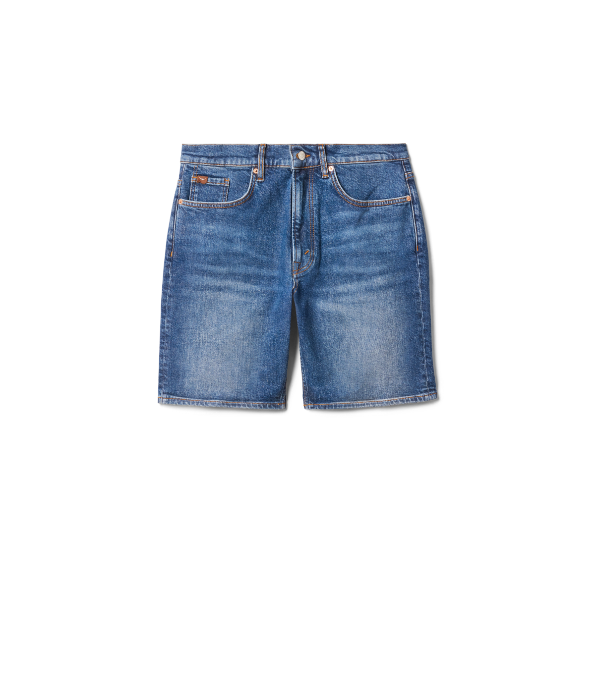 R.M.Williams - Nicholson Denim Short - Vintage Indigo front view, made from Australian Good Earth Cotton® denim.