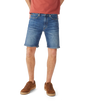 R.M.Williams - Nicholson Denim Short - Vintage Indigo shorts worn by a model, showcasing above-knee denim style.