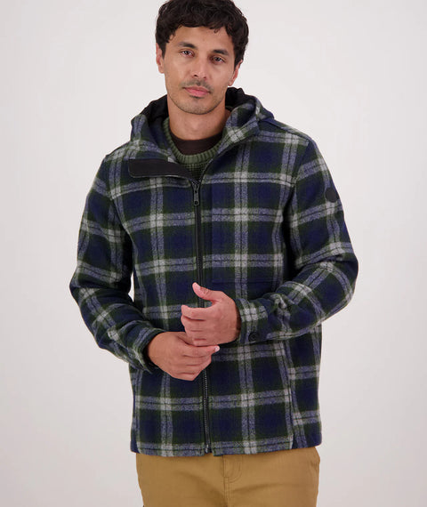Swanndri - Hudson Hoodie Jacket - Thornton Check (Blue/Green)
