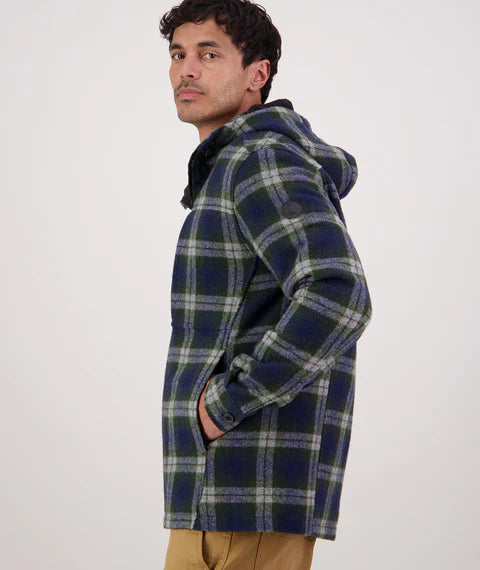 Swanndri - Hudson Hoodie Jacket - Thornton Check (Blue/Green)