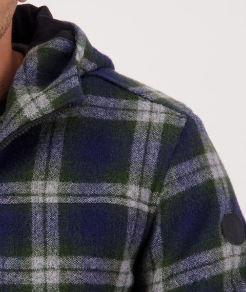 Swanndri - Hudson Hoodie Jacket - Thornton Check (Blue/Green)