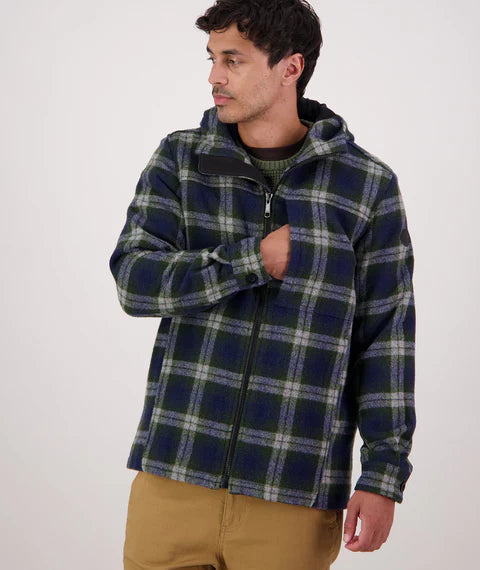 Swanndri - Hudson Hoodie Jacket - Thornton Check (Blue/Green)