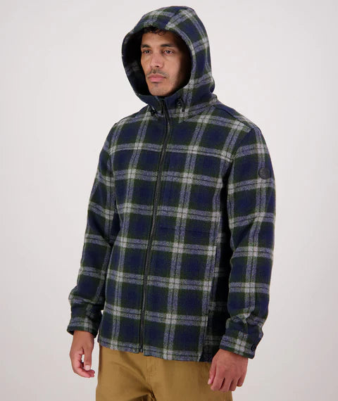Swanndri - Hudson Hoodie Jacket - Thornton Check (Blue/Green)