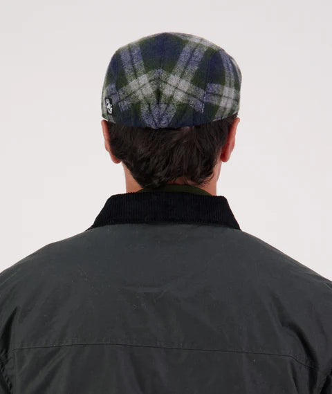 Swanndri - Unisex Bristol Flat Cap - Thornton Check (Blue/Green)