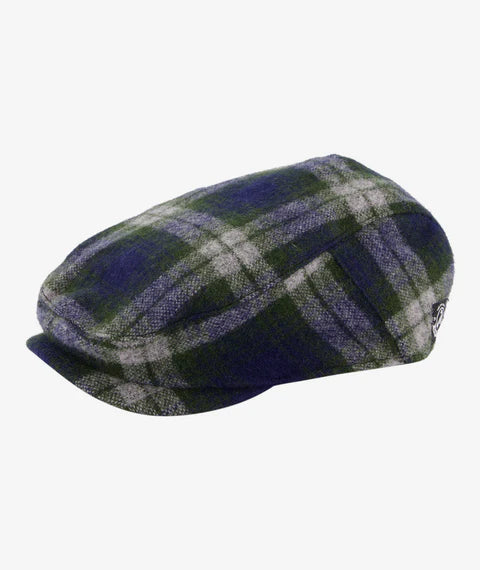 Swanndri - Unisex Bristol Flat Cap - Thornton Check (Blue/Green)
