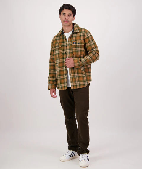 Swanndri - Kiaraki V4 Wool Shacket - Arizona Check - Tan