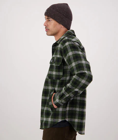 Swanndri - Kiaraki V4 Wool Shacket - Lincoln Check - Green