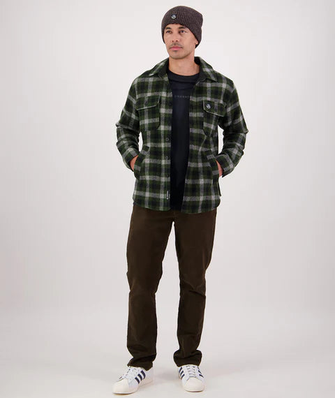 Swanndri - Kiaraki V4 Wool Shacket - Lincoln Check - Green