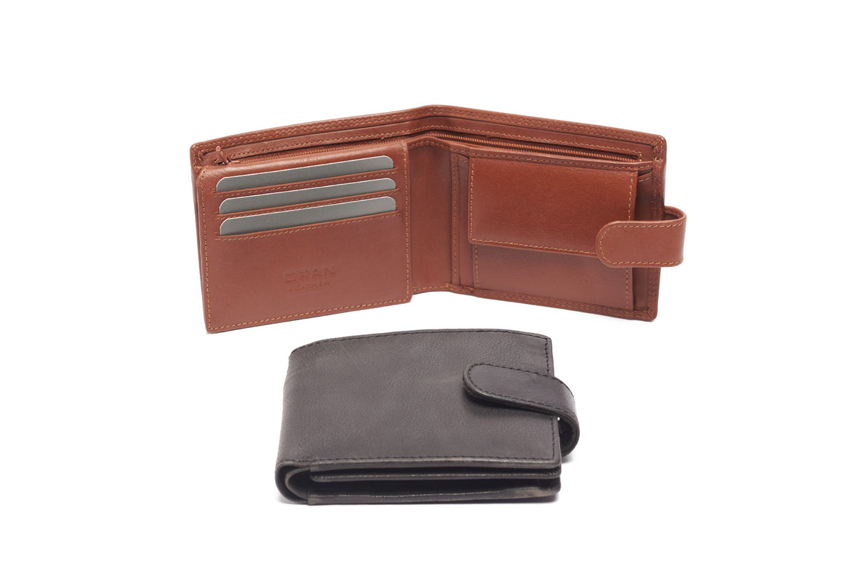 Rugged Hide - Saffron Wallet - Black