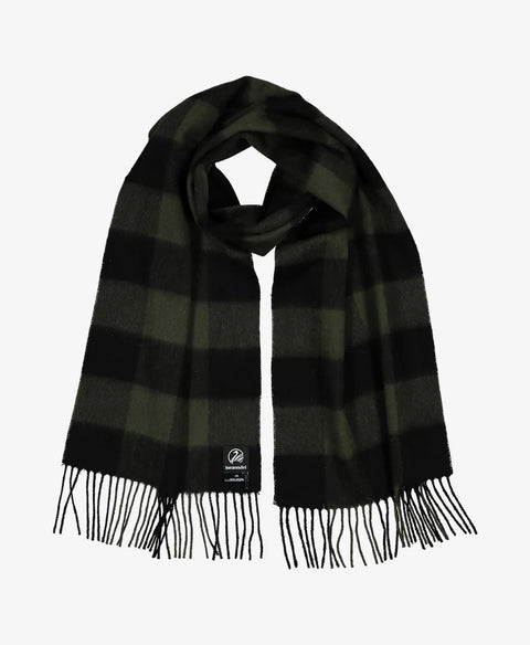 Swanndri - Unisex Wool Scarf - Check - Olive/Black
