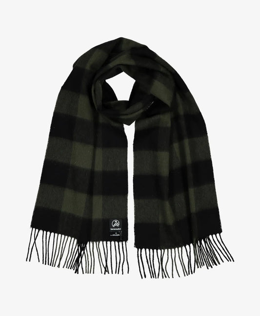 Swanndri - Unisex Wool Scarf - Check - Olive/Black
