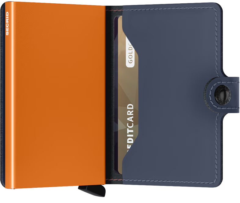 Secrid - Mini Matte Wallet - Blue-Orange