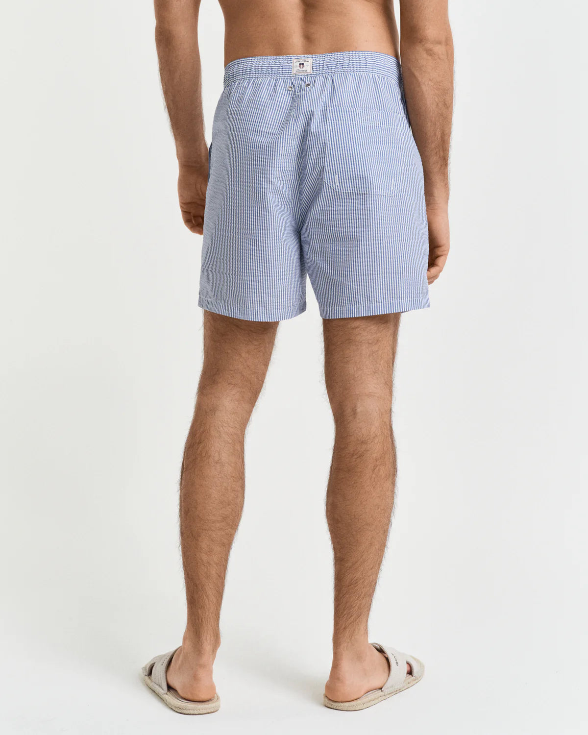 GANT - Seersucker Swim Shorts - Stripe - Rich Blue & White