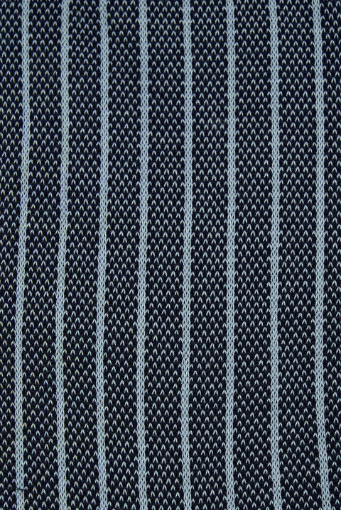 M.J. Bale - Senatore Sock - Blue fabric detail featuring navy and light blue stripe pattern.