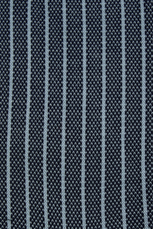 M.J. Bale - Senatore Sock - Blue fabric detail featuring navy and light blue stripe pattern.
