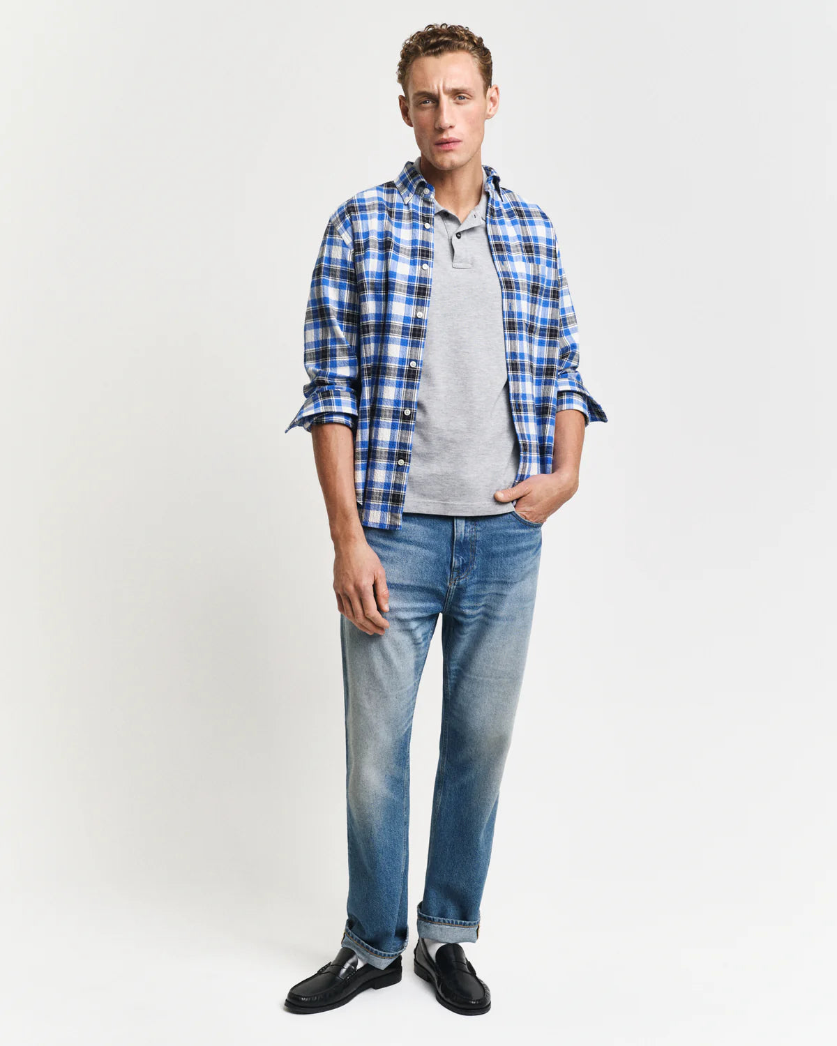 GANT - Shield Pique Polo - Regular Fit - Grey Melange