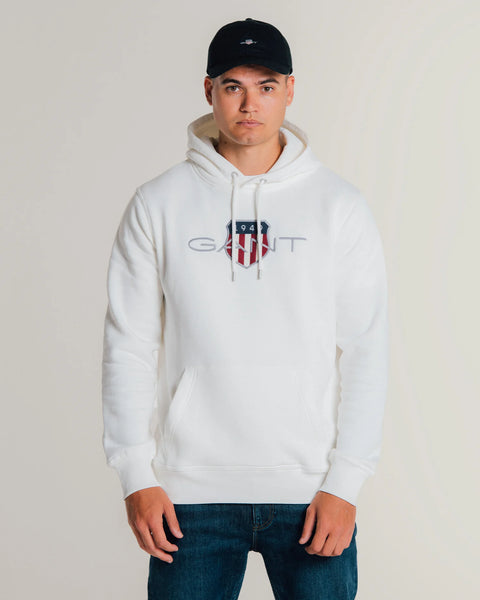 GANT - Shield Hoodie - Eggshell
