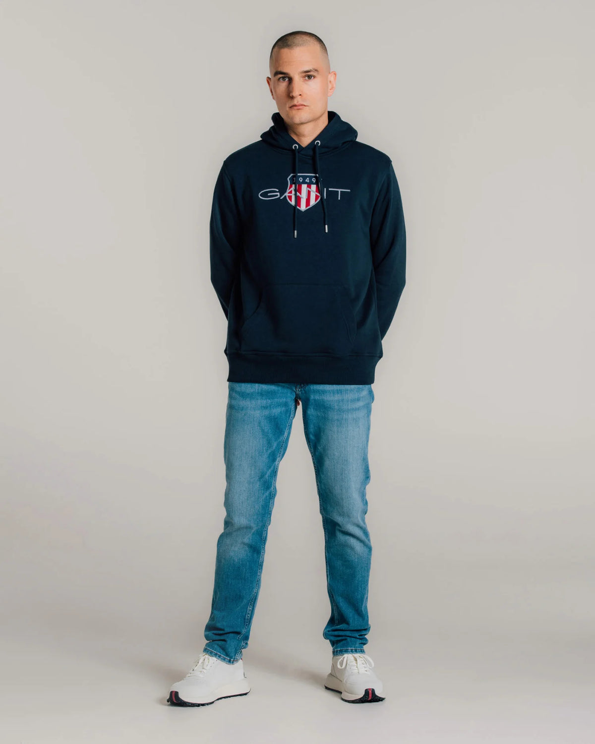 GANT - Shield Hoodie - Evening Blue