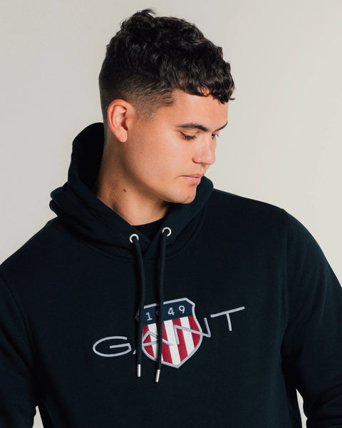 GANT - Shield Hoodie - Black