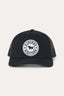 Ringers Western - Signature Bull Trucker Cap - Black & White