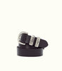 R.M.Williams - Slim Drover Belt - High Polish Nickel Buckle - Black