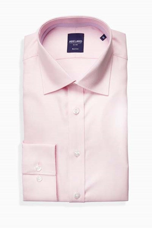 Abelard - Long Sleeve Business Shirt -  Non-Iron - Twill - Pink