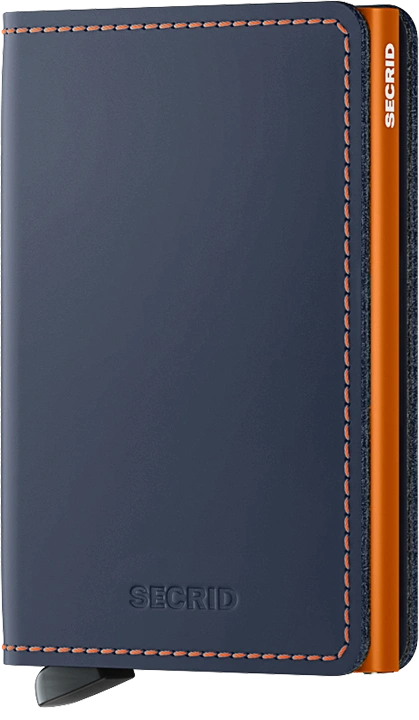 Secrid Slimwallet - Matte - Nightblue & Orange