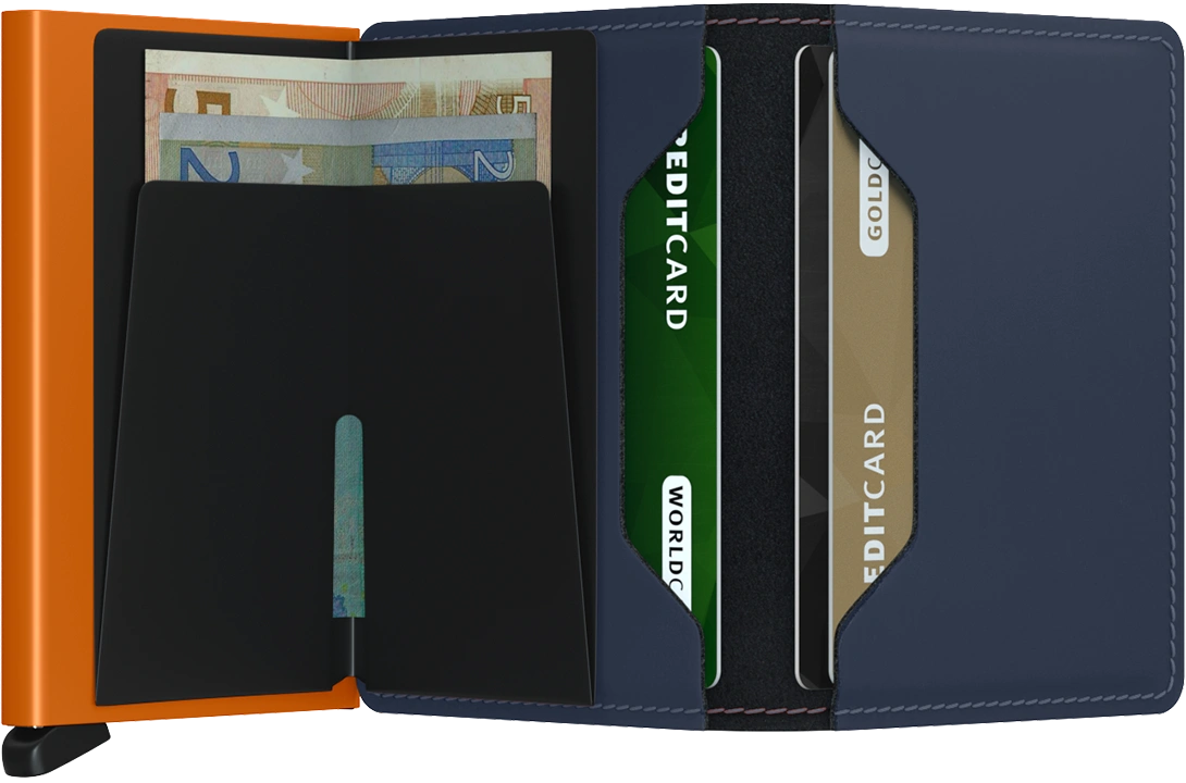 Secrid Slimwallet - Matte - Nightblue & Orange