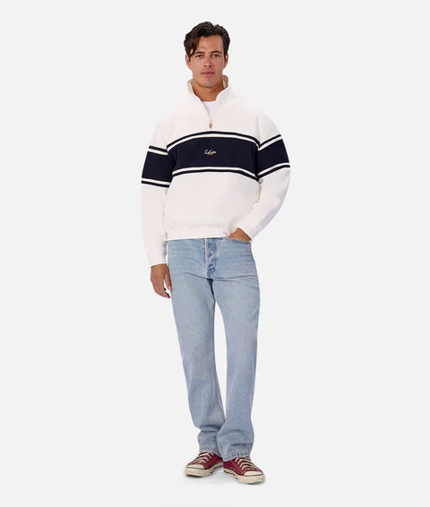 Industrie - The Southend Track Top - Off White/Navy