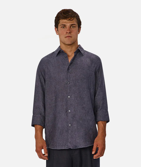 Industrie - The St Martins Long Sleeve Shirt - Denim