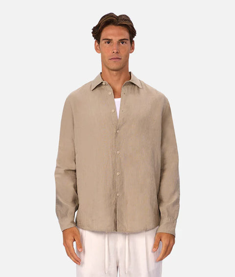 Industrie - The St Martins Long Sleeve Shirt - Fawn