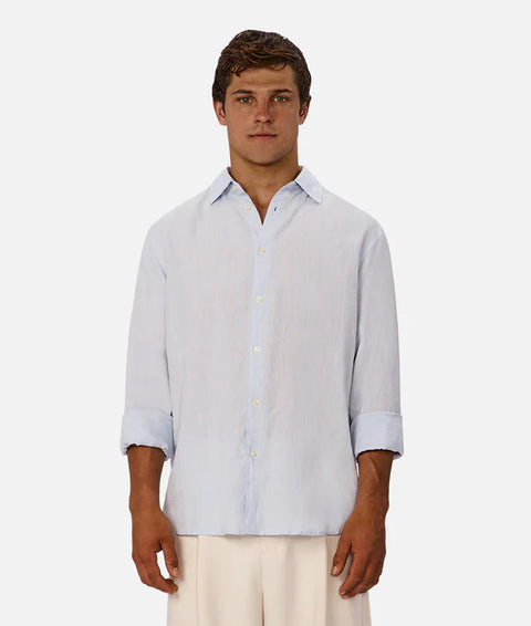 Industrie - The St Martins Long Sleeve Shirt - Powder Blue