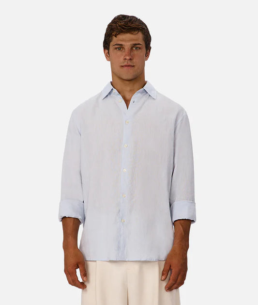 Industrie - The St Martins Long Sleeve Shirt - Powder Blue