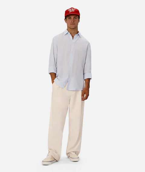 Industrie - The St Martins Long Sleeve Shirt - Powder Blue