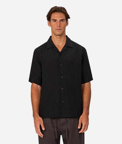 Industrie - The St Martins Short Sleeve Shirt - Black