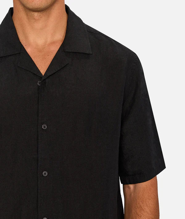 Industrie - The St Martins Short Sleeve Shirt - Black
