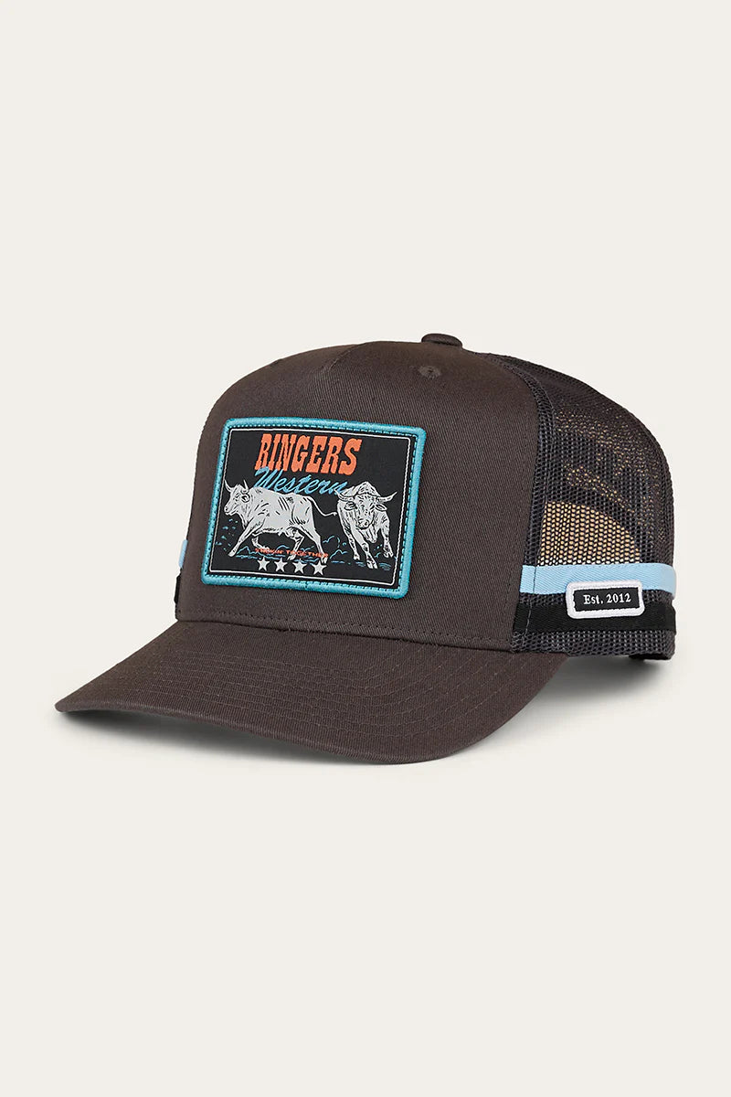 Ringers Western - Stickin' Together Deep Fit Trucker Cap - Charcoal/Blue