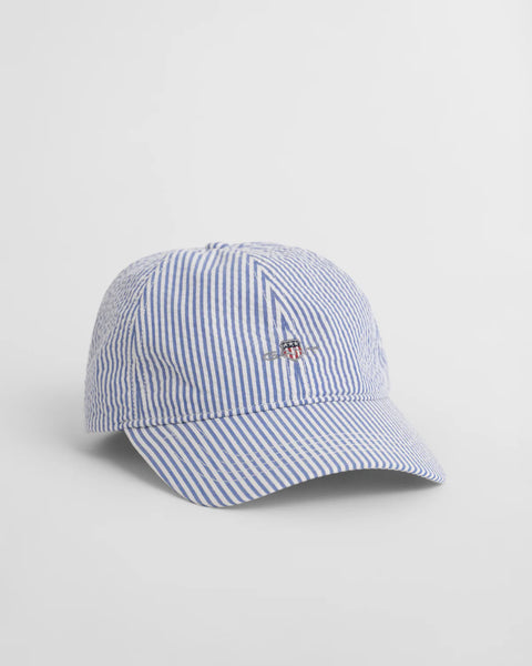 GANT - Striped Seersucker Cap - Blue