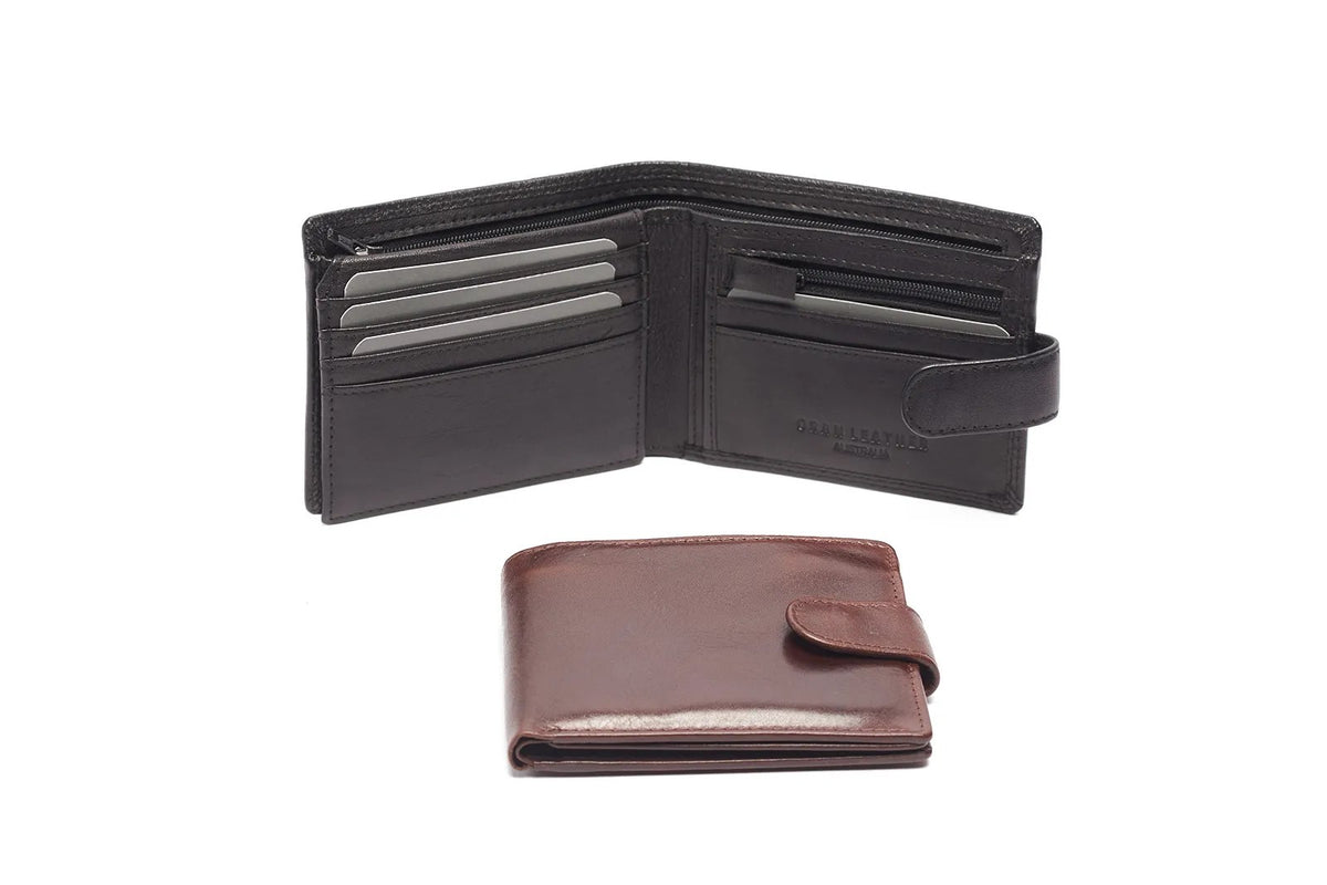 Oran Leather - Sumac Wallet - Black and Cognac