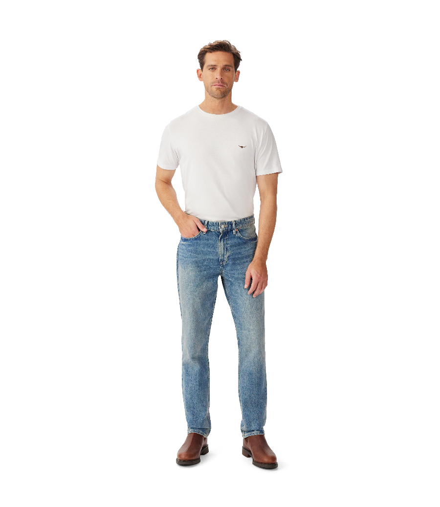 R.M.Williams -  Loxton Slim Fit Jean - Roughout Indigo