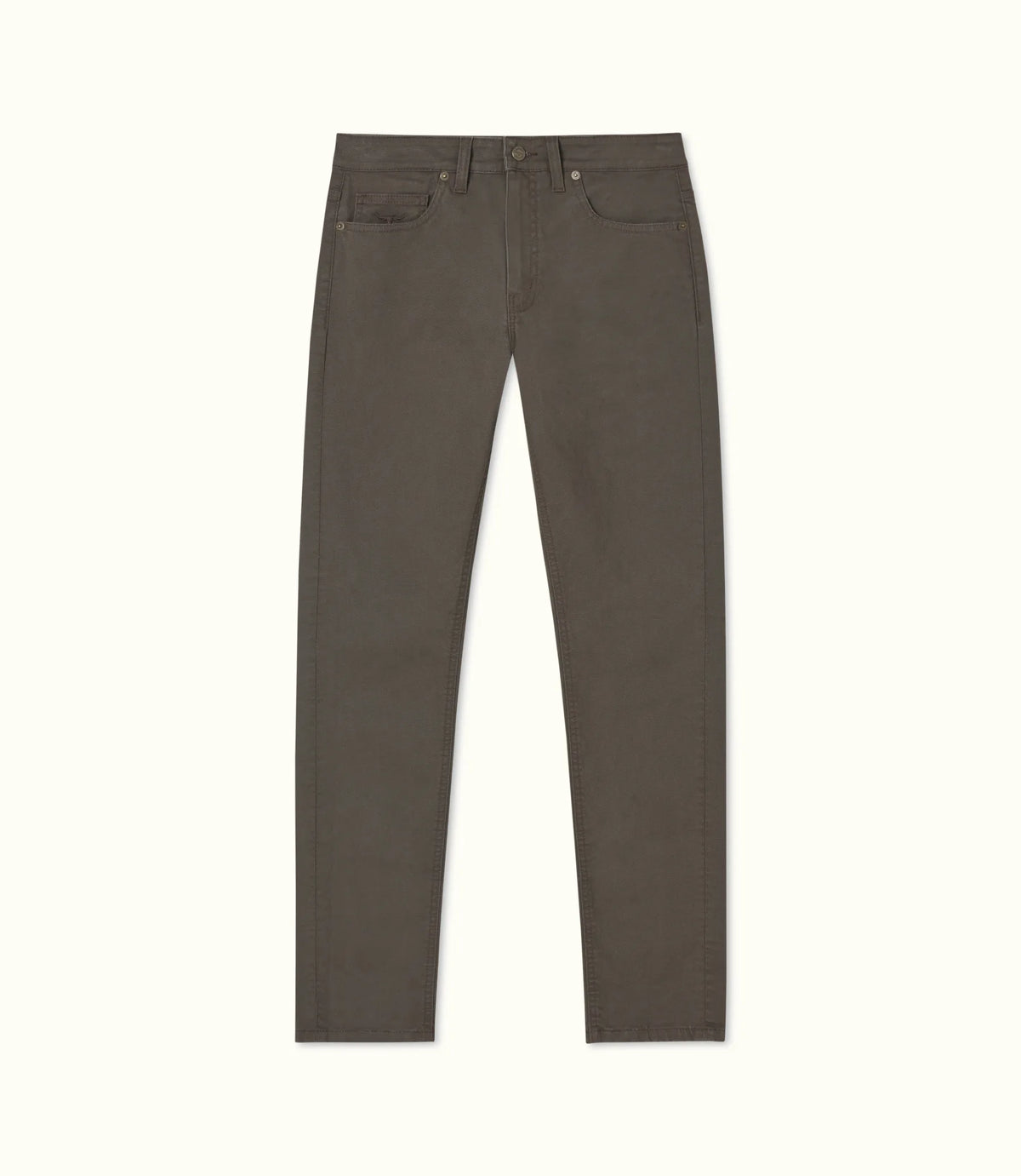 R.M.Williams - Loxton 5 Pocket Jean - Silt, crafted from organic stretch cotton twill in a tapered leg design.