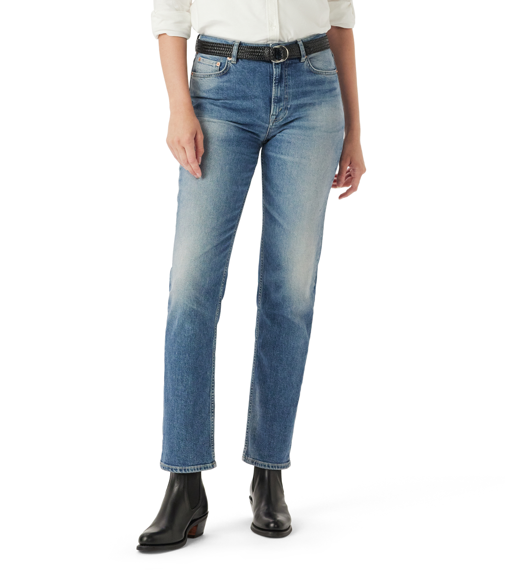 R.M.Williams - Maren Slim Straight Jean - Roughout Indigo