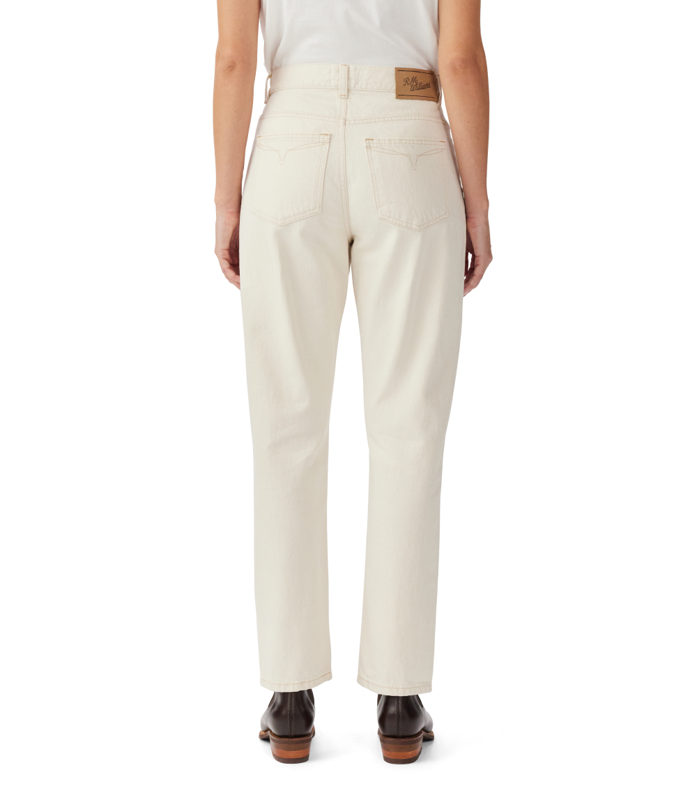 R.M.Williams - Rowe Cropped Straight Jean - Ecru