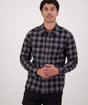 Swanndri - Taranaki Tailor Long Sleeve Shirt - Check - Caviar/Dark Shadow
