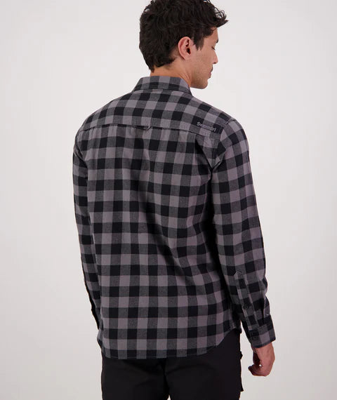 Swanndri - Taranaki Tailor Long Sleeve Shirt - Check - Caviar/Dark Shadow