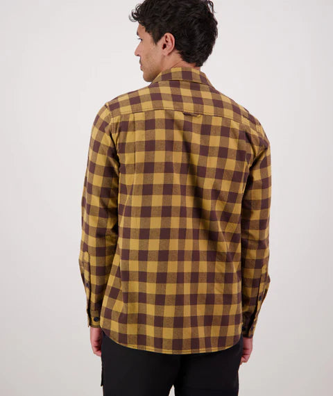 Swanndri - Taranaki Tailor Long Sleeve Shirt - Check - Espress/Cashew