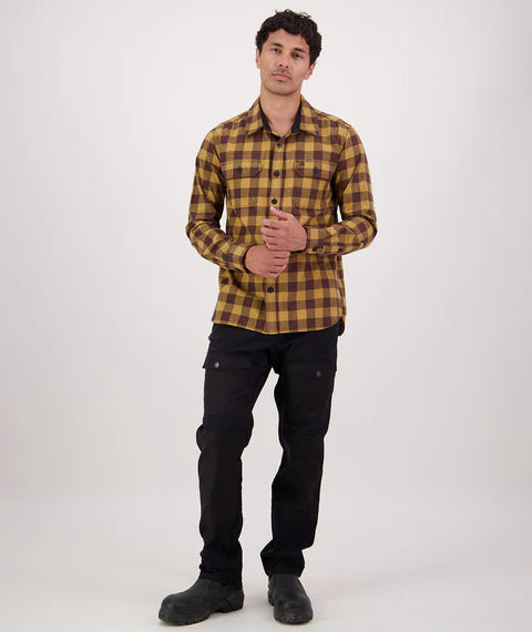 Swanndri - Taranaki Tailor Long Sleeve Shirt - Check - Espress/Cashew