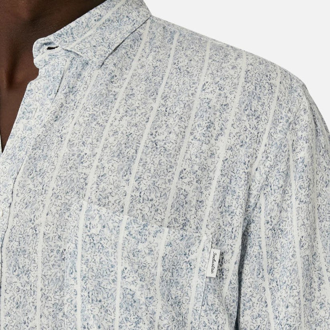 The Belem Shirt - short sleeve - Navy & white, light blue