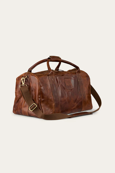 Ringers Western - Toro Gino Overnigher - Cognac, premium leather weekend luggage with rich patina.